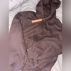 SKIMS Cotton fleece classic zip up hoodie